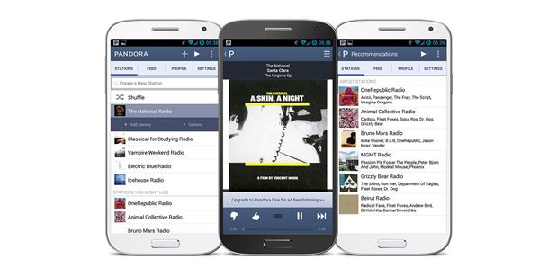 اپلیکیشن Pandora مقایسه اپلیکیشن های پخش موزیک آنلاین برای خودرو